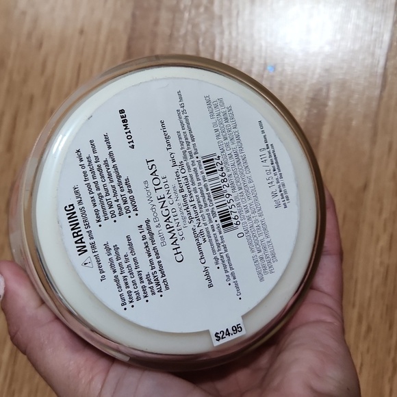 bath and body works Champagne Toast 3-Wick Candle - Picture 4 of 4